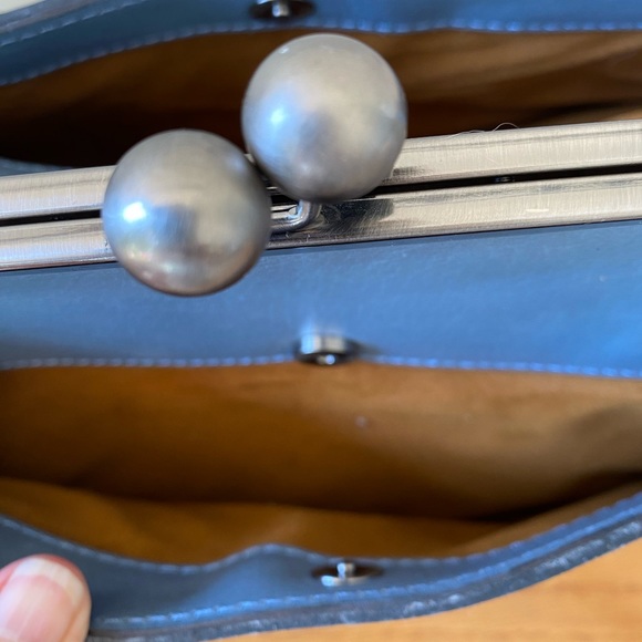 Authentic Patricia Nash Canisi Rose Tooled Leather Framed Satchel Crossbody Bag - Picture 11 of 15